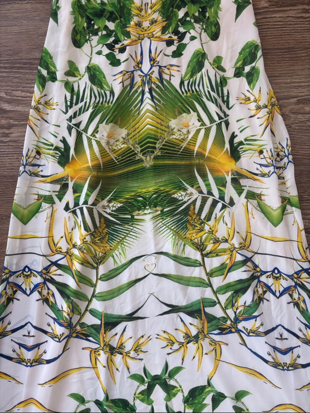 ALICE + OLIVIA Sunburst Palm Y Back Maxi Dress Women's Size Small - Picture 4 of 13